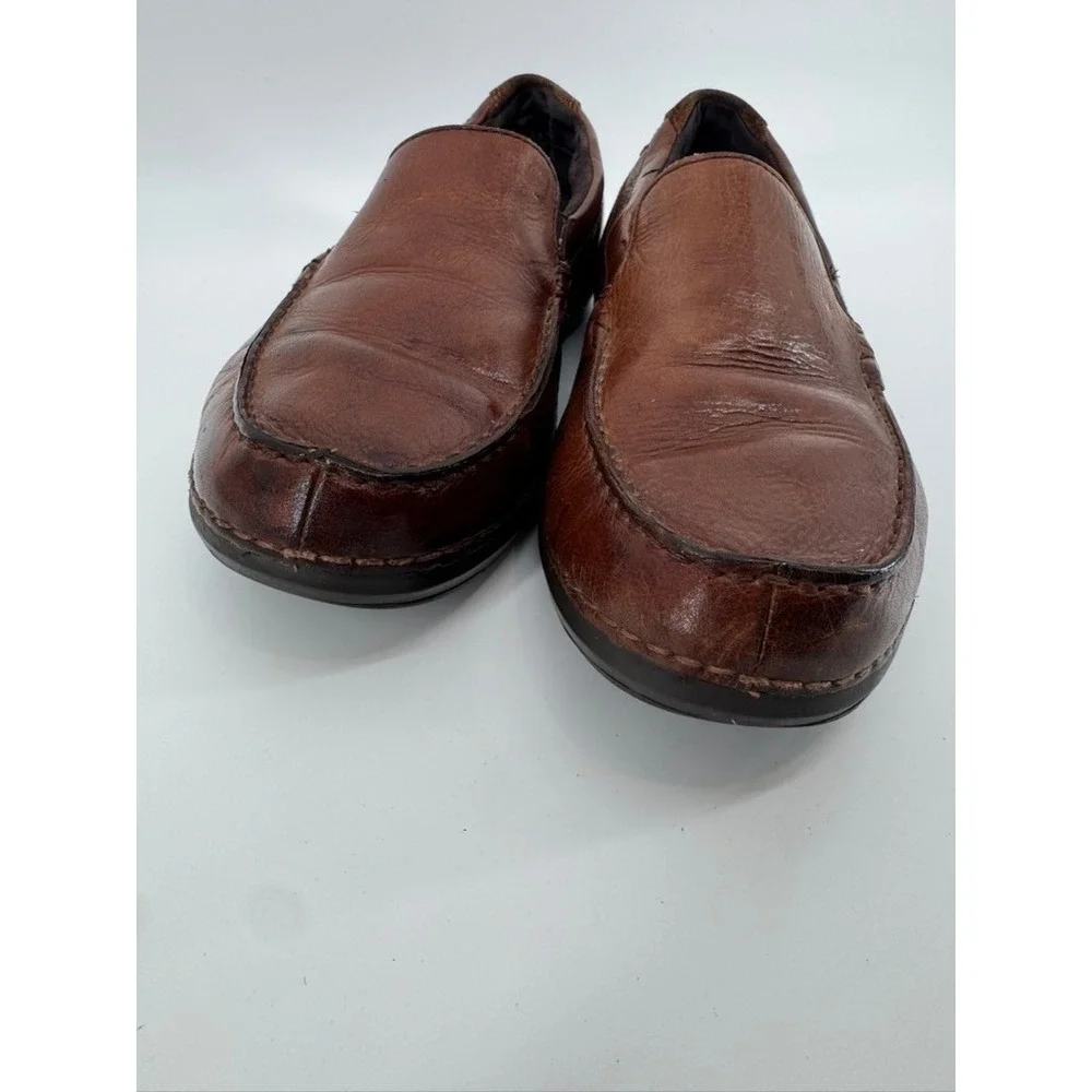 Rockport Mens prowalker Brown Leather Slip On Loafers adiPRENE Shoes Size 9 M